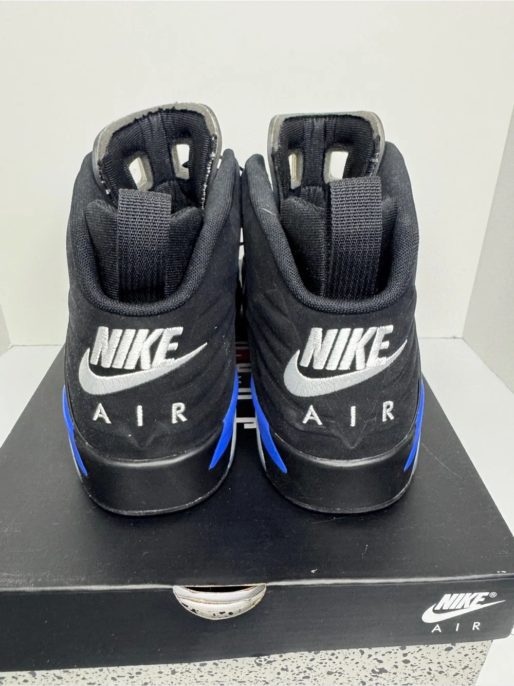 Jordan MVP Black and Game Royal White  Basketball Shoes